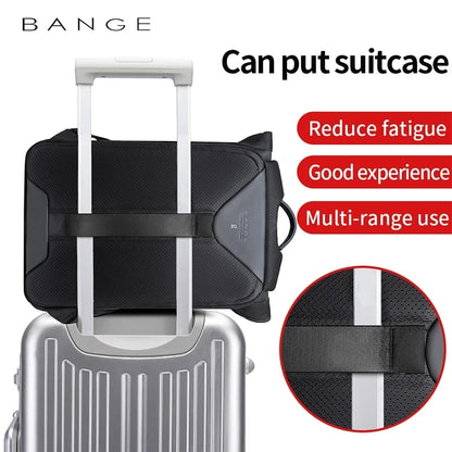 Bange Men Fashion Backpack Multifunctional Waterproof Backpack Daily Travel Bag Casual School Rucksack for Unisex