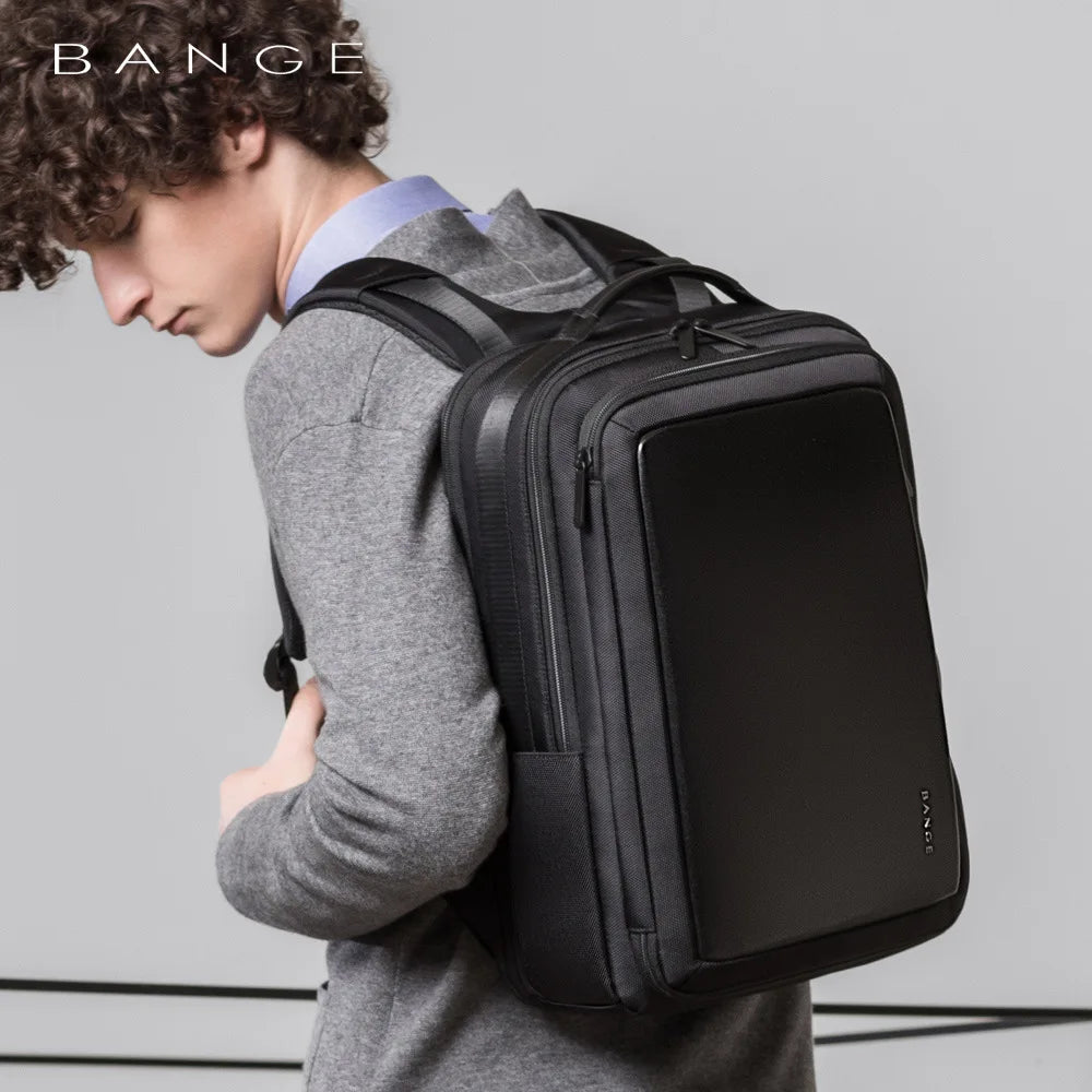 Bange Men Mochila Fashion Waterproof School Travel Bag Backpack USB Business Backpacks Fit For 15.6 Inch Laptop