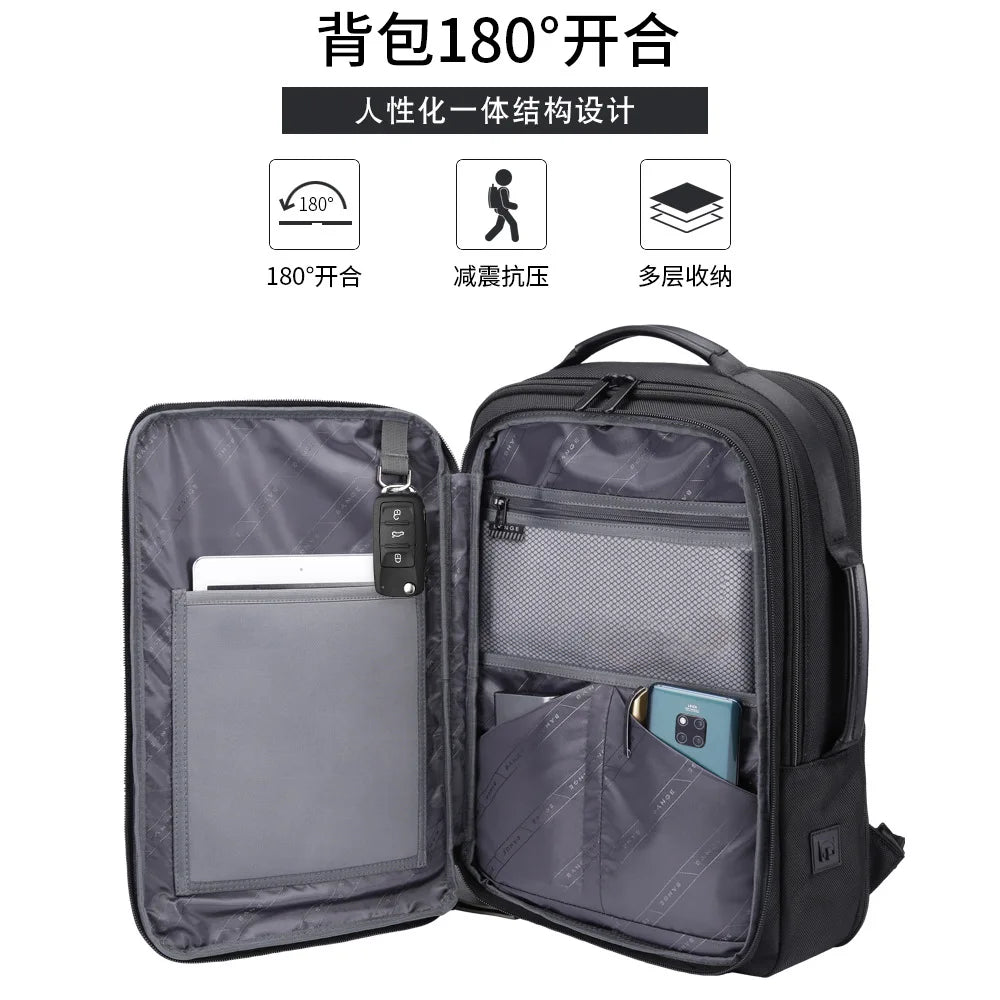 Bange Men Mochila Fashion Waterproof School Travel Bag Backpack USB Business Backpacks Fit For 15.6 Inch Laptop