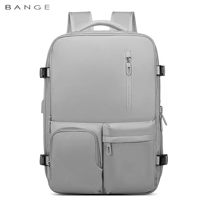 Bange Men's Backpack Men Business Travel Backpack Women School Expandable USB Bag Large Capacity 15.6 Laptop Waterproof Fashion