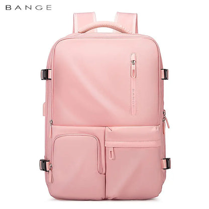 Bange Men's Backpack Men Business Travel Backpack Women School Expandable USB Bag Large Capacity 15.6 Laptop Waterproof Fashion