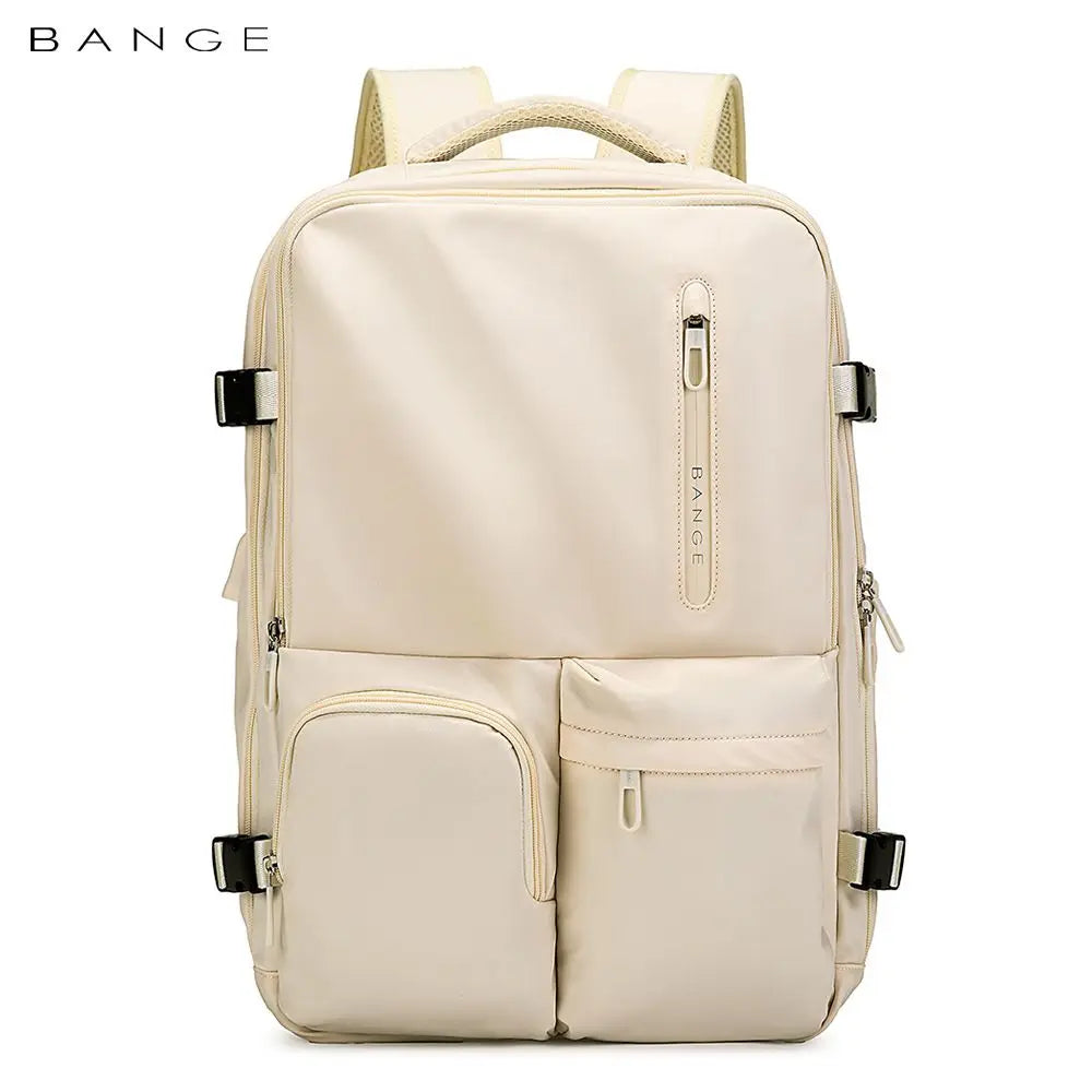 Bange Men's Backpack Men Business Travel Backpack Women School Expandable USB Bag Large Capacity 15.6 Laptop Waterproof Fashion
