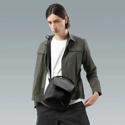 Bange Men's Crossbody Bag Fashion Classic Sling Bag Waterproof Simple Business Multifunction Bag Applicable to 8.6 inch IPad