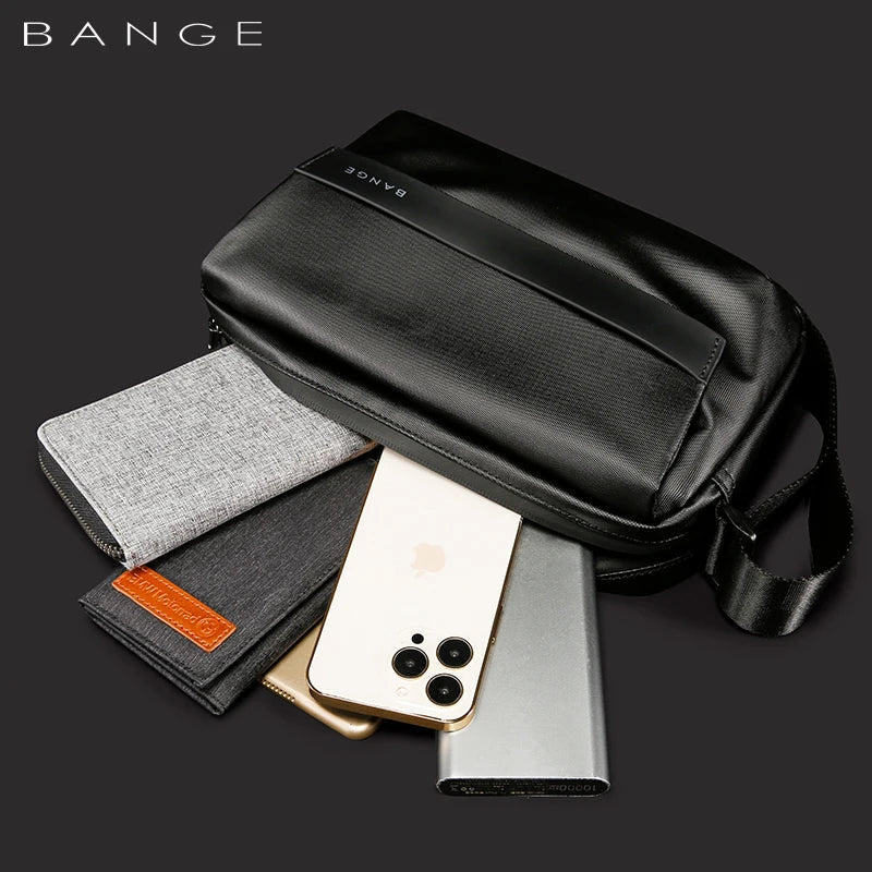 Bange Men's Shoulder Bags Nylon Business Man Bags 8.6" Briefcase Canvas Crossbody Bags Small Waterproof Bag High Quality