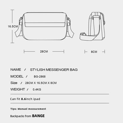Bange Men's Shoulder Bags Nylon Business Man Bags 8.6" Briefcase Canvas Crossbody Bags Small Waterproof Bag High Quality