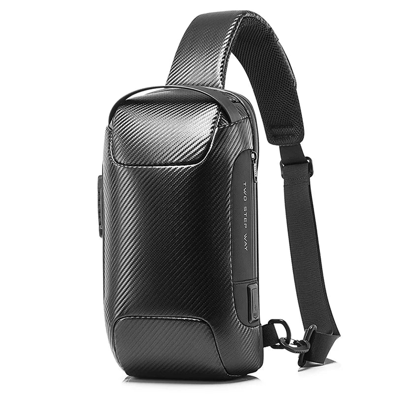 Bange Men's Waterproof Crossbody Bag USB Oxford Anti-theft Shoulder Sling Bag Multifunction Travel Messenger Chest Pack For Male