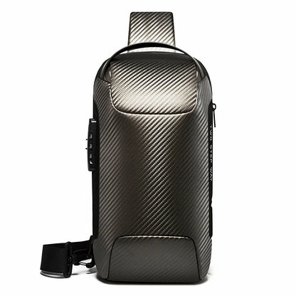 Bange Men's Waterproof Crossbody Bag USB Oxford Anti-theft Shoulder Sling Bag Multifunction Travel Messenger Chest Pack For Male