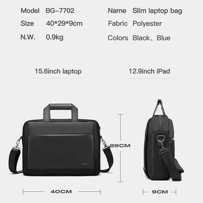 Bange Portable case  Briefcase for Men Retro Travel Messenger Man Bags 15.6 in Capacity Computer Shoulder Bag Male Briefcase