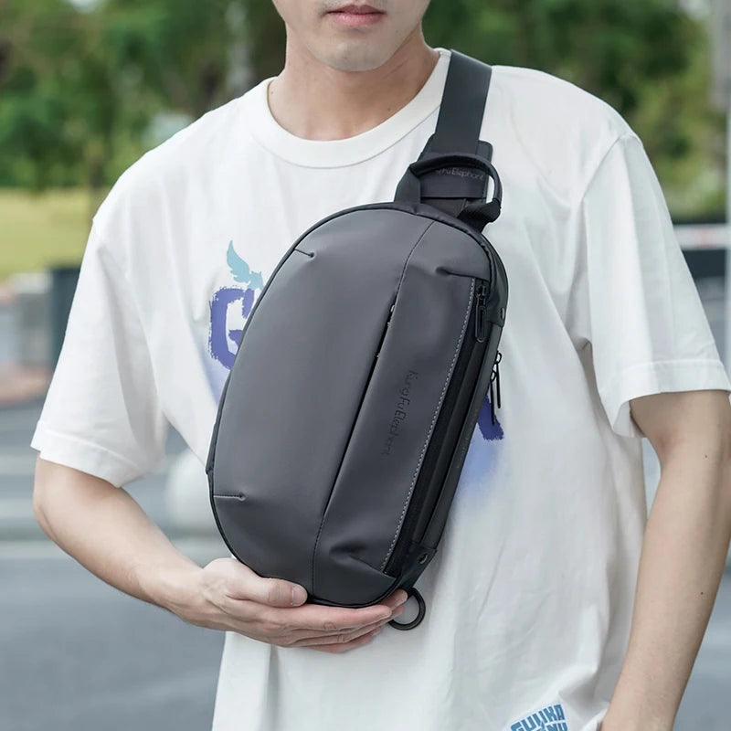 Bange Shoulder Bag Multifunction Big Capacity  Chest Bag Men's Casual Waterproof Messenger Bag USB Bag Travel Backpack