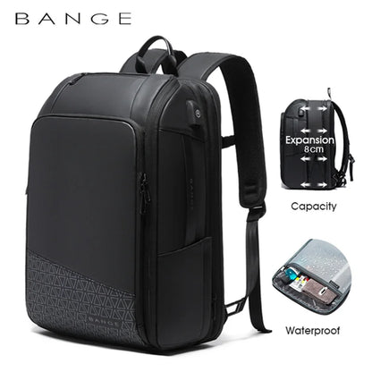 Bange Travel Business Backpacks 15.6" Laptop Backpacks Scalable Large Capacity Anti-theft Male Women Luxury Luggage Bags