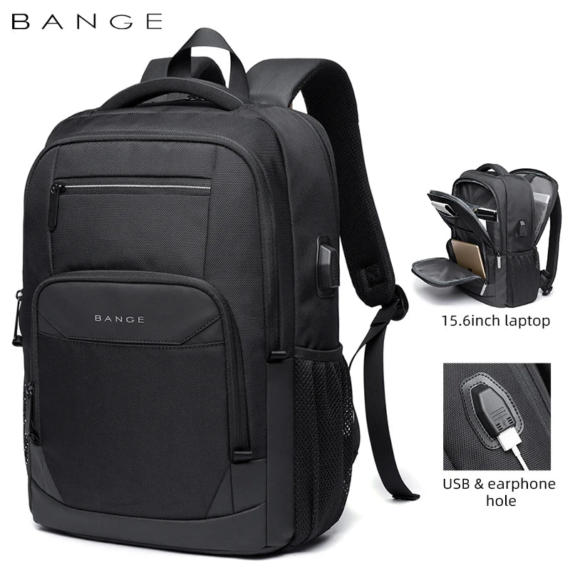 Bange Traveling Backpack for Teenager School Bag Large Capacity 15.6 Laptop Daily USB Charging Waterproof Laptop Backpack New
