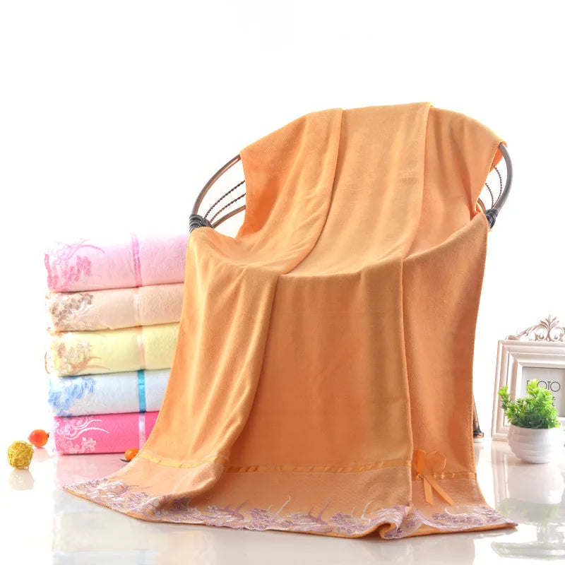 Bath towel Multifunctional towel Dry hair hand towels face towel Adult Super absorbent Lace large 55"x28"
