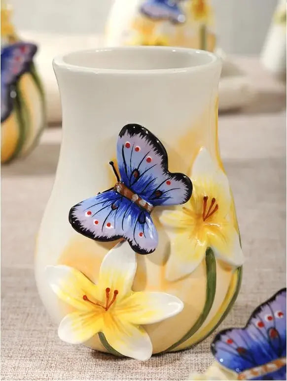 Bathroom Supplies Ceramic Bathroom Lotion Dispenser, Toothbrush Holder Tumbler and Soap Dish Home Decoration Wedding Gift