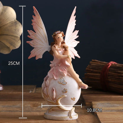 Beautiful Angel,Home Decoration,Figurine Miniature,Flower Fairy,Statue,Sculpture,Modern,Living Room,Decor Decorative,Desk Art