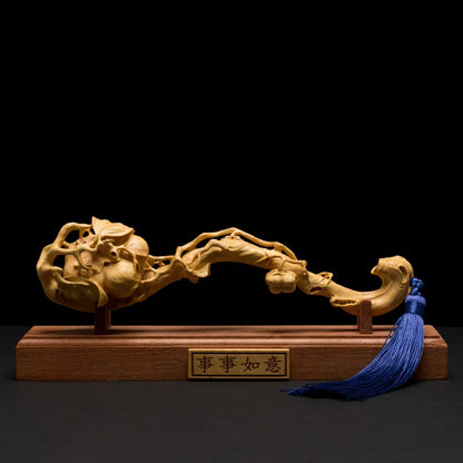 Beautiful Ruyi Carving Entrance Decoration Crafts Sculpture Office Lucky Everything Wishful Decoration Business Opening Gifts