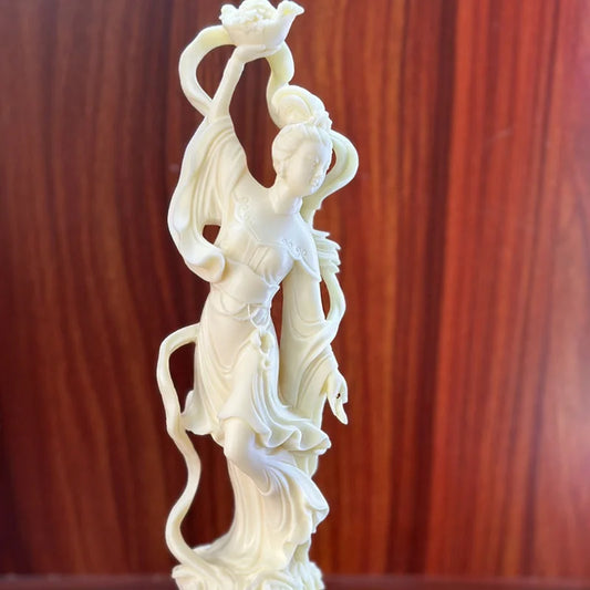 Beauty Scattered Flowers Characters Decorative Statue Resin Art Sculpture Home Room Office Decoration Accessories 9.82 in