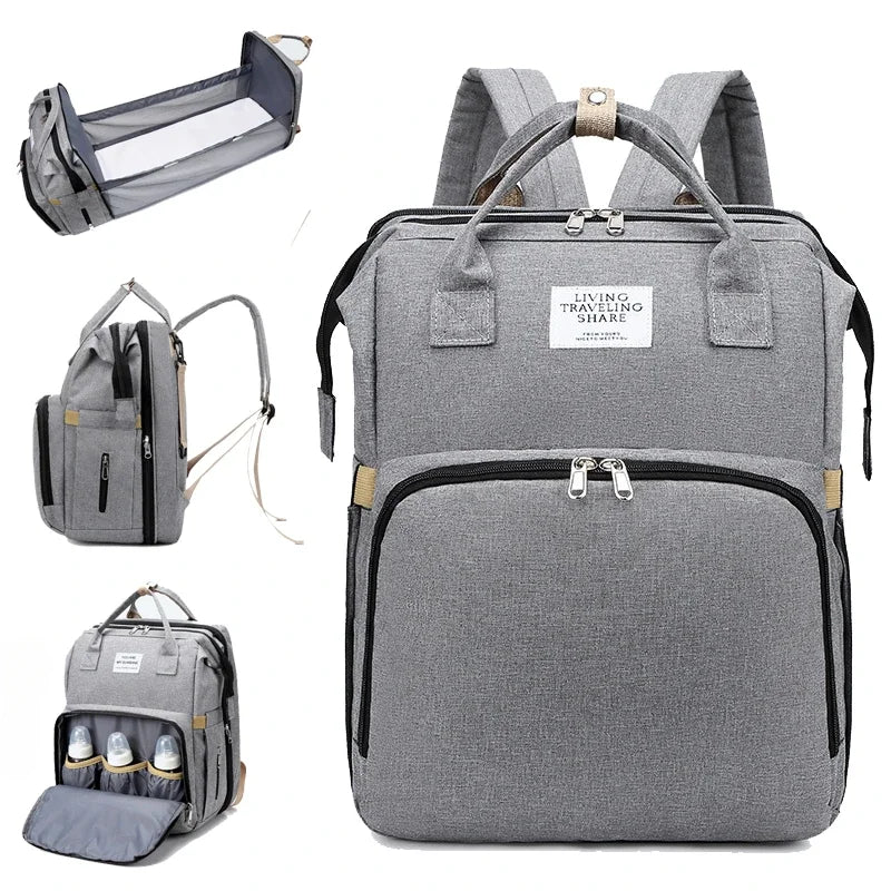 Bed Bag Integrated Mommy Backpack Outing Handbag Multifunctional Portable Women's Backpack Dry and Wet Separation Bag