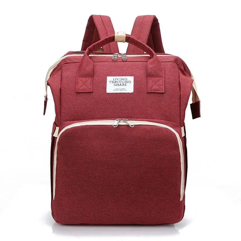 Bed Bag Integrated Mommy Backpack Outing Handbag Multifunctional Portable Women's Backpack Dry and Wet Separation Bag