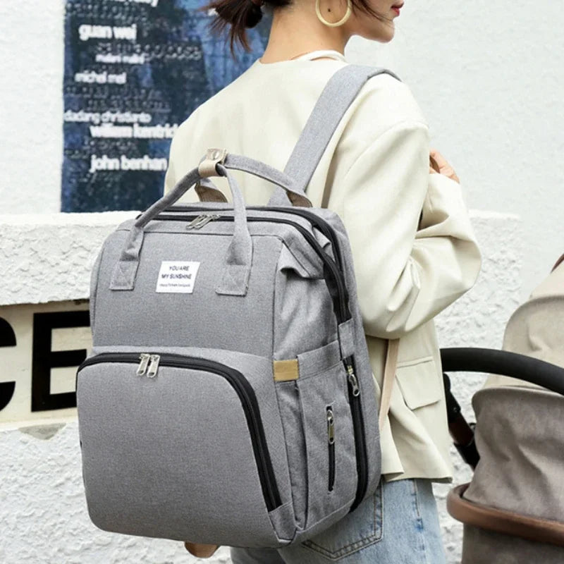 Bed Bag Integrated Mommy Backpack Outing Handbag Multifunctional Portable Women's Backpack Dry and Wet Separation Bag