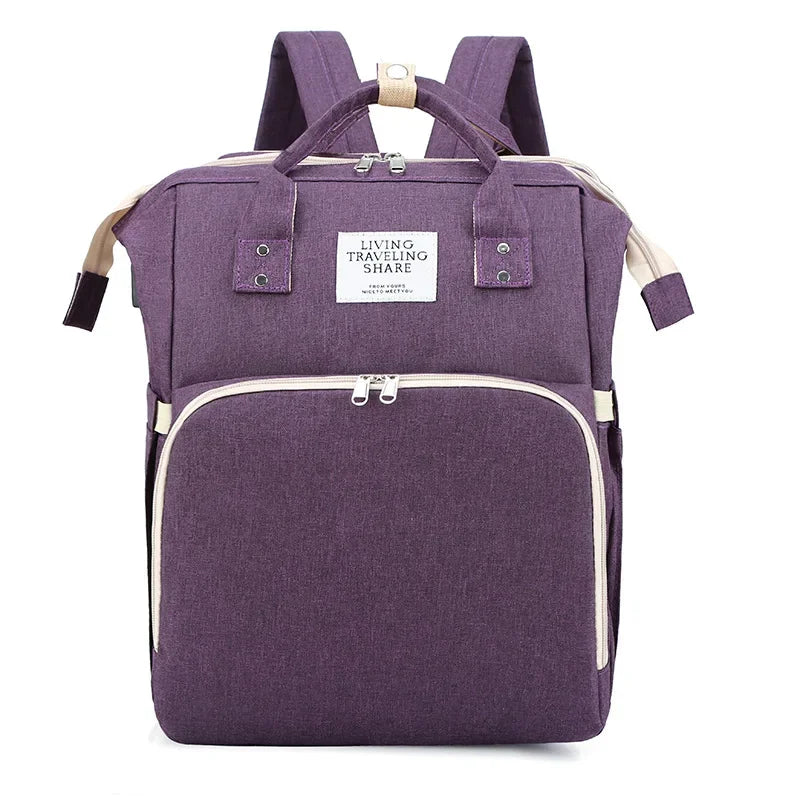 Bed Bag Integrated Mommy Backpack Outing Handbag Multifunctional Portable Women's Backpack Dry and Wet Separation Bag