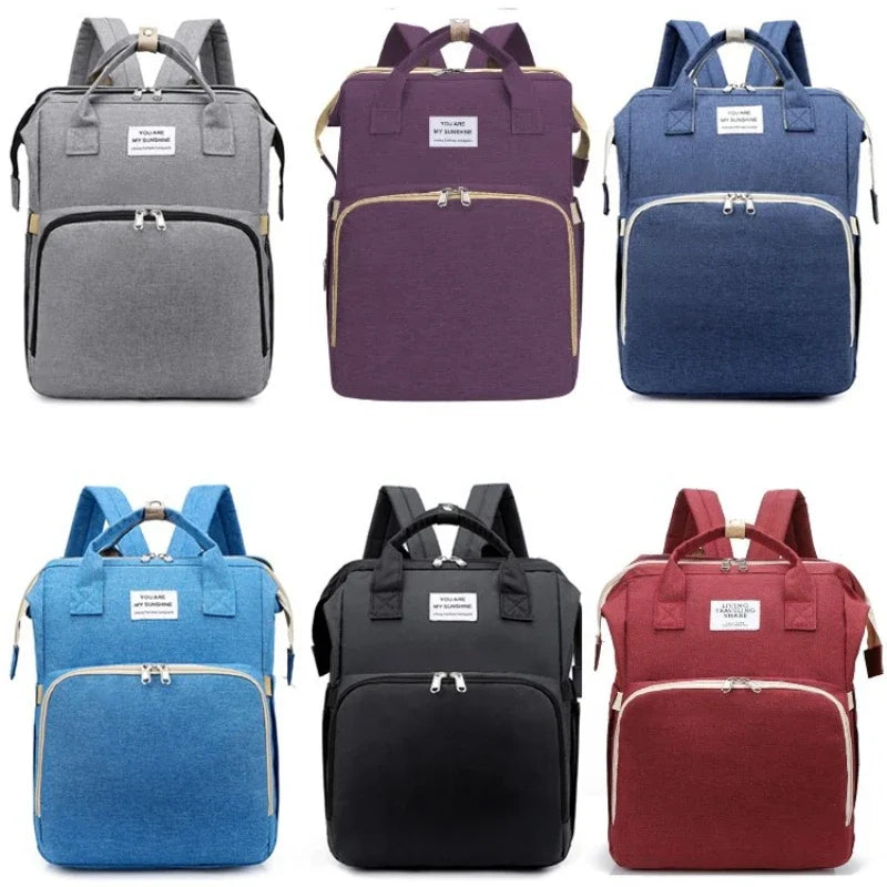 Bed Bag Integrated Mommy Backpack Outing Handbag Multifunctional Portable Women's Backpack Dry and Wet Separation Bag