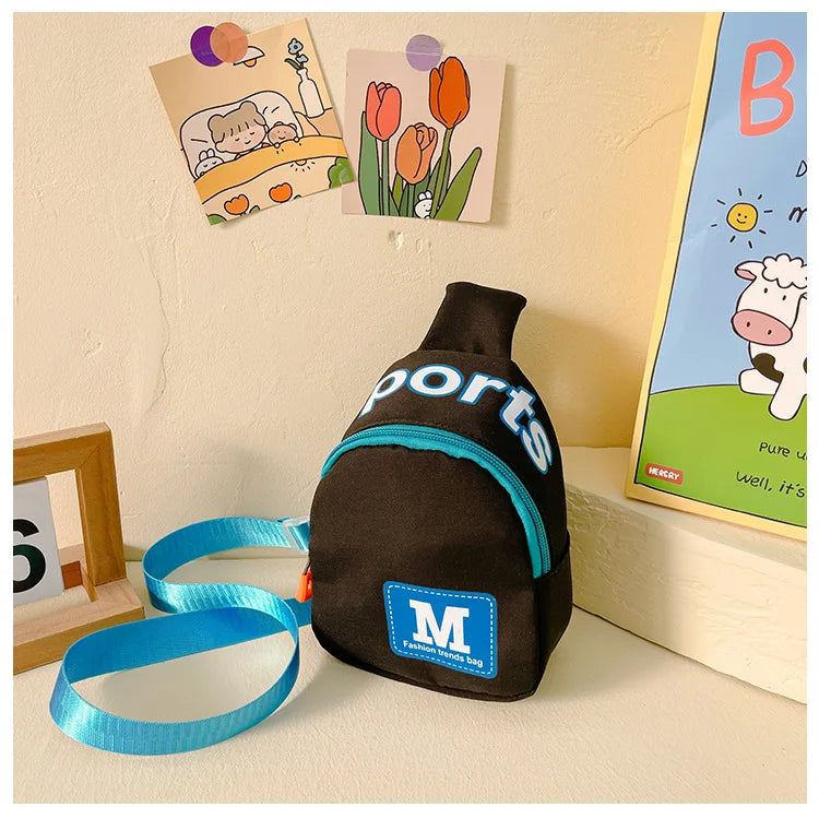 Belt Bag Small Waist Fanny Pack Mini Crossbody Purse with Initial Letter Patch for Teen Adjustable Strap Cross Body Chest Pouch