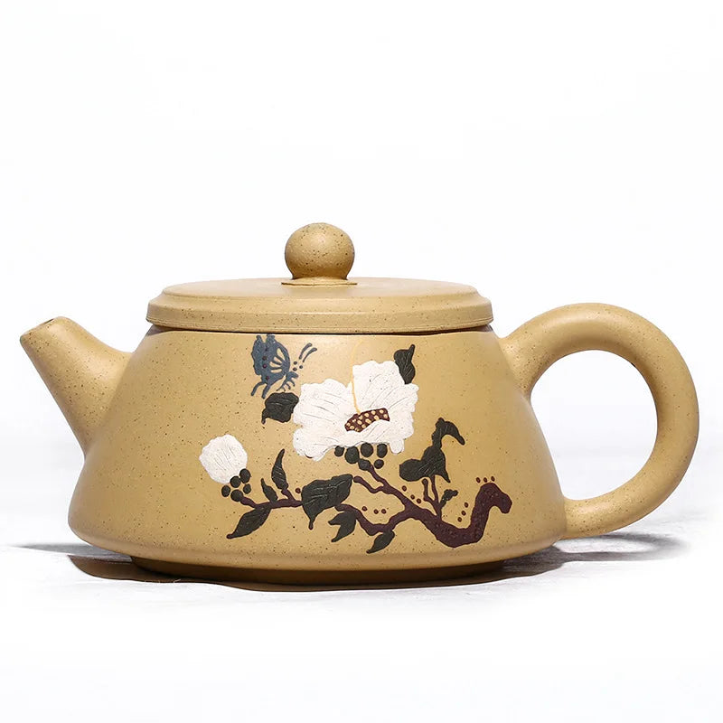 Benshan-Green Mud Ladle Zisha Teapot, Handmade Pot, Kung-Fu Teaware, Purple Clay, Drinkware for Puer Green, Black Chinese Tea