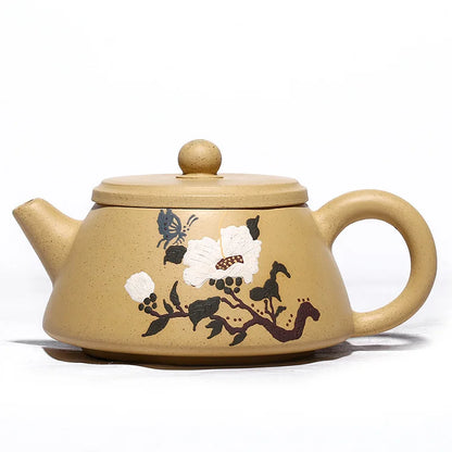 Benshan-Green Mud Ladle Zisha Teapot, Handmade Pot, Kung-Fu Teaware, Purple Clay, Drinkware for Puer Green, Black Chinese Tea