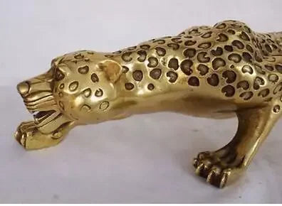 Besar 30Cm-35Cm Kuningan Mengumpulkan Leopard Panther Cheetah Menjalankan Patung Dekorasi Kuningan Pabrik Outlet Fidget Spinner