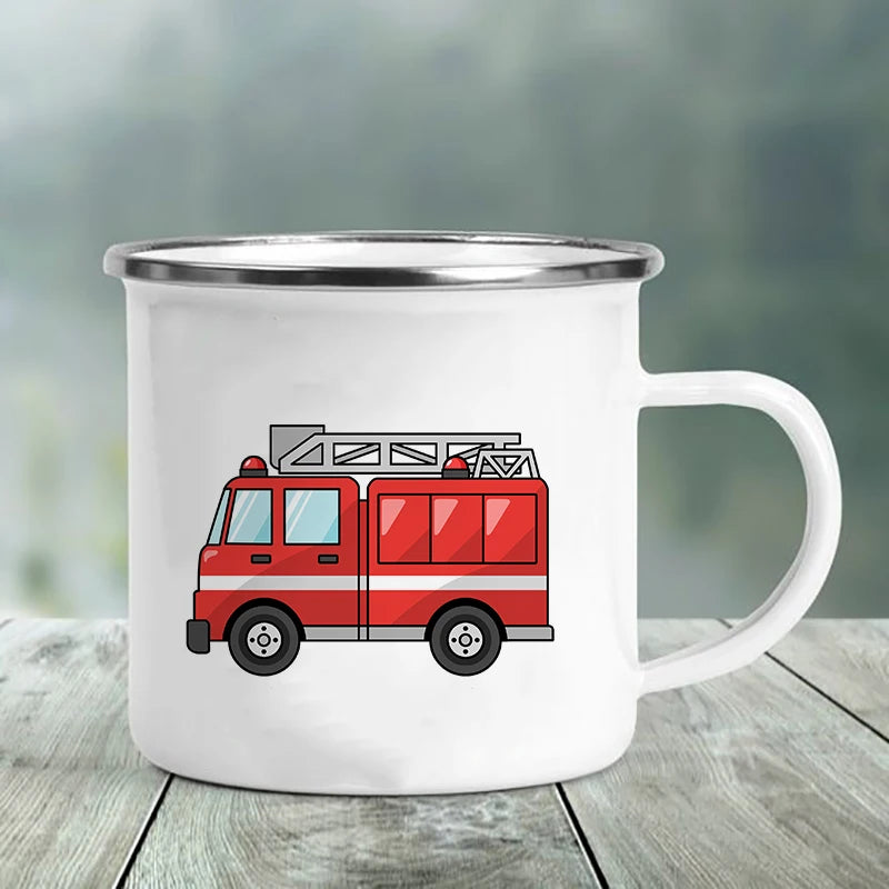 Best Friend Print Creative Retro Tea Juice Milk Enamel Cup Coffee Mug Wine Drink Cups Camping Heatable Drinkware Mugs Best Gifts