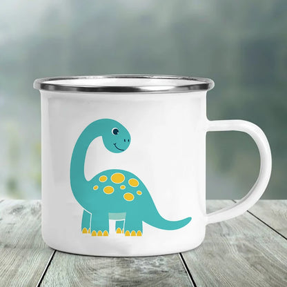 Best Friend Print Creative Retro Tea Juice Milk Enamel Cup Coffee Mug Wine Drink Cups Camping Heatable Drinkware Mugs Best Gifts