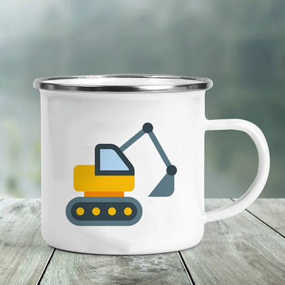 Best Friend Print Creative Retro Tea Juice Milk Enamel Cup Coffee Mug Wine Drink Cups Camping Heatable Drinkware Mugs Best Gifts