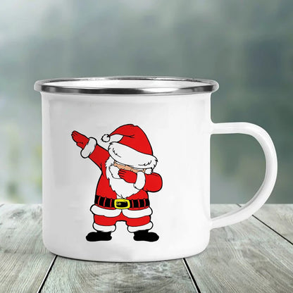 Best Friend Print Creative Retro Tea Juice Milk Enamel Cup Coffee Mug Wine Drink Cups Camping Heatable Drinkware Mugs Best Gifts