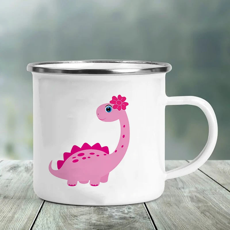 Best Friend Print Creative Retro Tea Juice Milk Enamel Cup Coffee Mug Wine Drink Cups Camping Heatable Drinkware Mugs Best Gifts