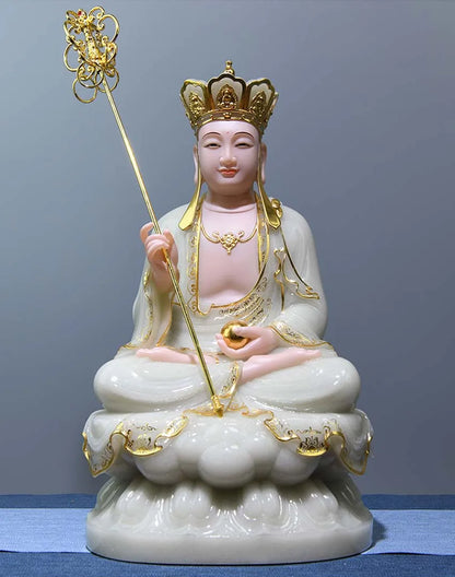 Best choice High grade gilding jade ksitigarbha Dizang pusa Buddha statue HOME family protection safety Healthy altar worship