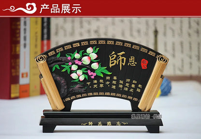 Best teachers present # Home OFFICE Decor art -  high grade Activated carbon CHINA calligraphy sculpture art  statue