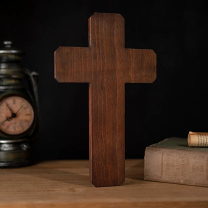 Bethlehem Star Cross Christian Cross Wooden Cross Home Room Wooden Ornament Church Decor Christian Wall Art Holy Cross 10 Inch
