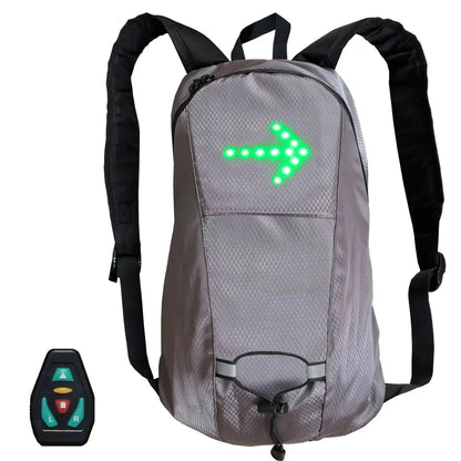 Bicycle Bag Waterproof Sport Backpack 15L LED Turn Signal Light Remote Control Safety Bag Outdoor Hiking Climbing Backpack