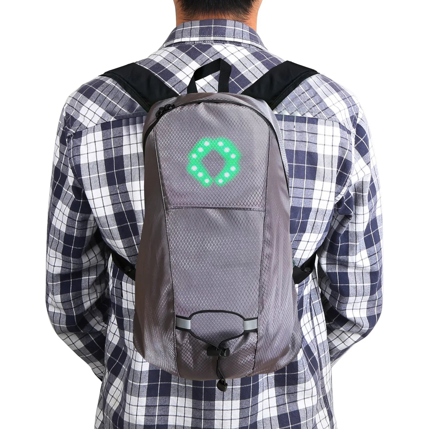 Bicycle Bag Waterproof Sport Backpack 15L LED Turn Signal Light Remote Control Safety Bag Outdoor Hiking Climbing Backpack