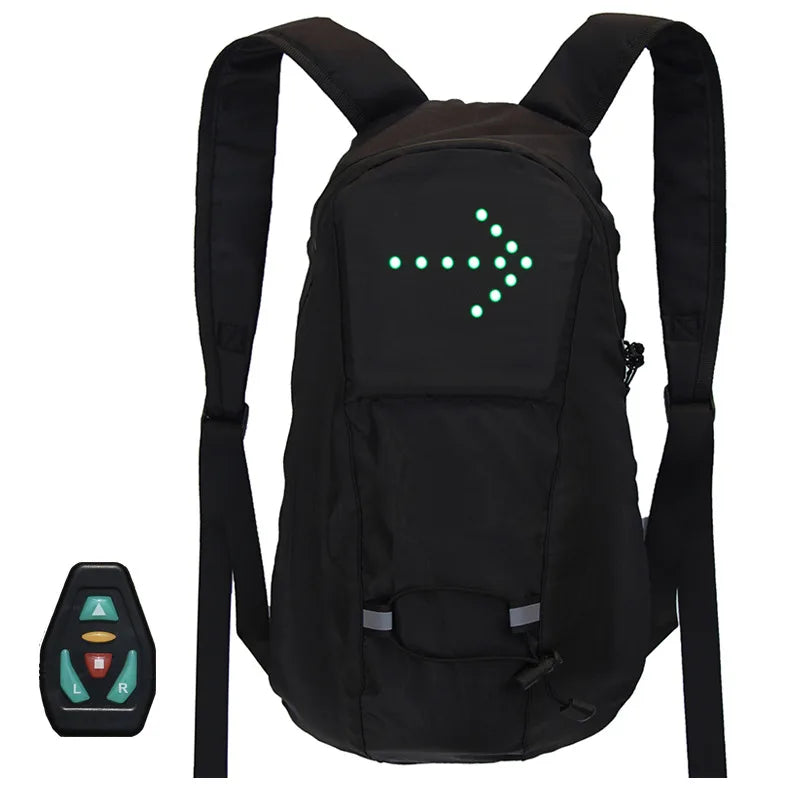 Bicycle Bag Waterproof Sport Backpack 15L LED Turn Signal Light Remote Control Safety Bag Outdoor Hiking Climbing Backpack