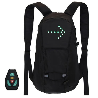Bicycle Bag Waterproof Sport Backpack 15L LED Turn Signal Light Remote Control Safety Bag Outdoor Hiking Climbing Backpack