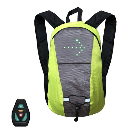 Bicycle Bag Waterproof Sport Backpack 15L LED Turn Signal Light Remote Control Safety Bag Outdoor Hiking Climbing Backpack