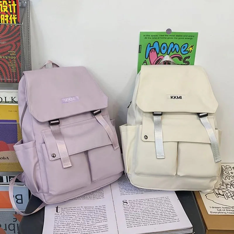 Big Capacity Nylon Women Backpack Multi-Pocket Student Rucksack Female Travel Bag Book Schoolbag For Teenage Girl Boys Satchel
