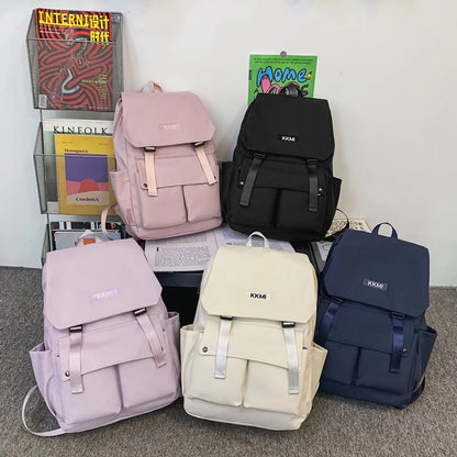 Big Capacity Nylon Women Backpack Multi-Pocket Student Rucksack Female Travel Bag Book Schoolbag For Teenage Girl Boys Satchel