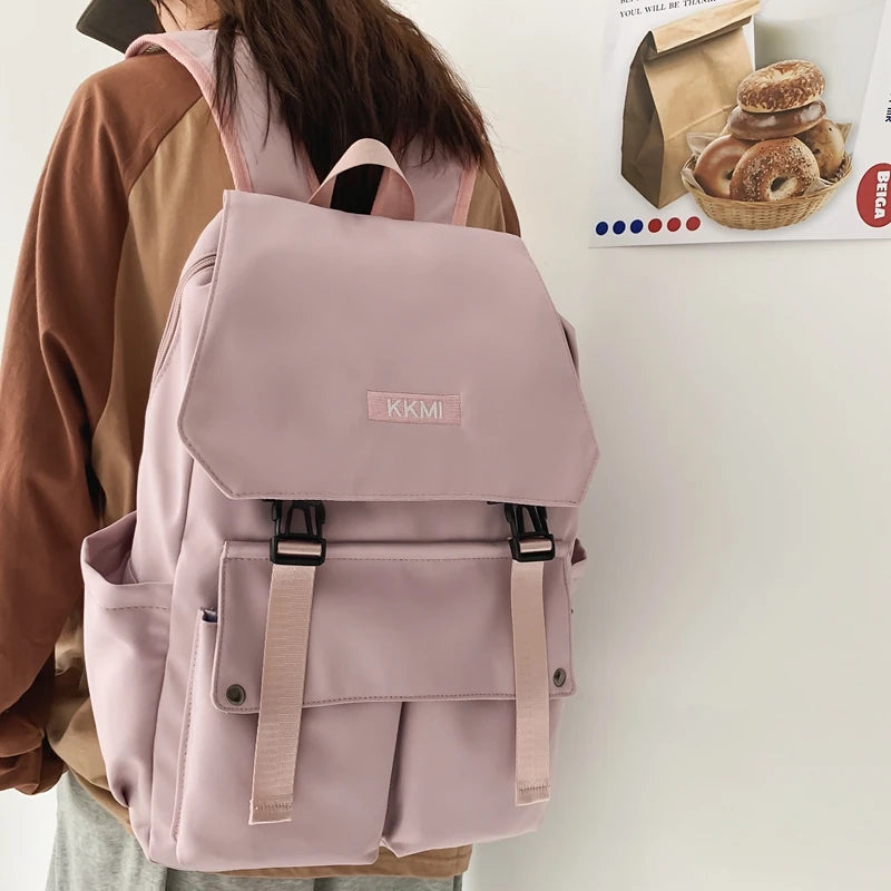 Big Capacity Nylon Women Backpack Multi-Pocket Student Rucksack Female Travel Bag Book Schoolbag For Teenage Girl Boys Satchel