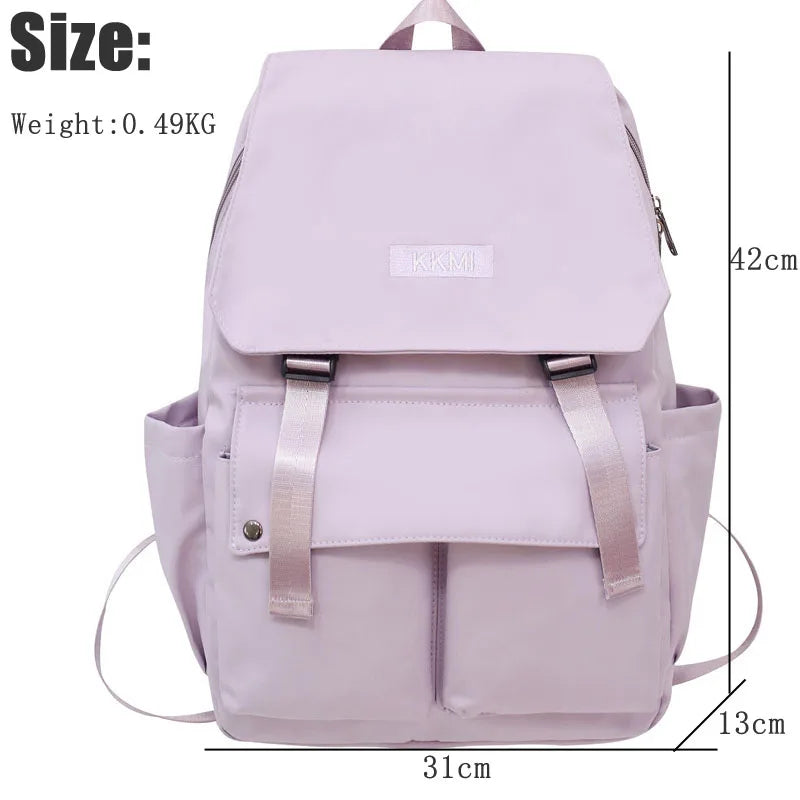 Big Capacity Nylon Women Backpack Multi-Pocket Student Rucksack Female Travel Bag Book Schoolbag For Teenage Girl Boys Satchel