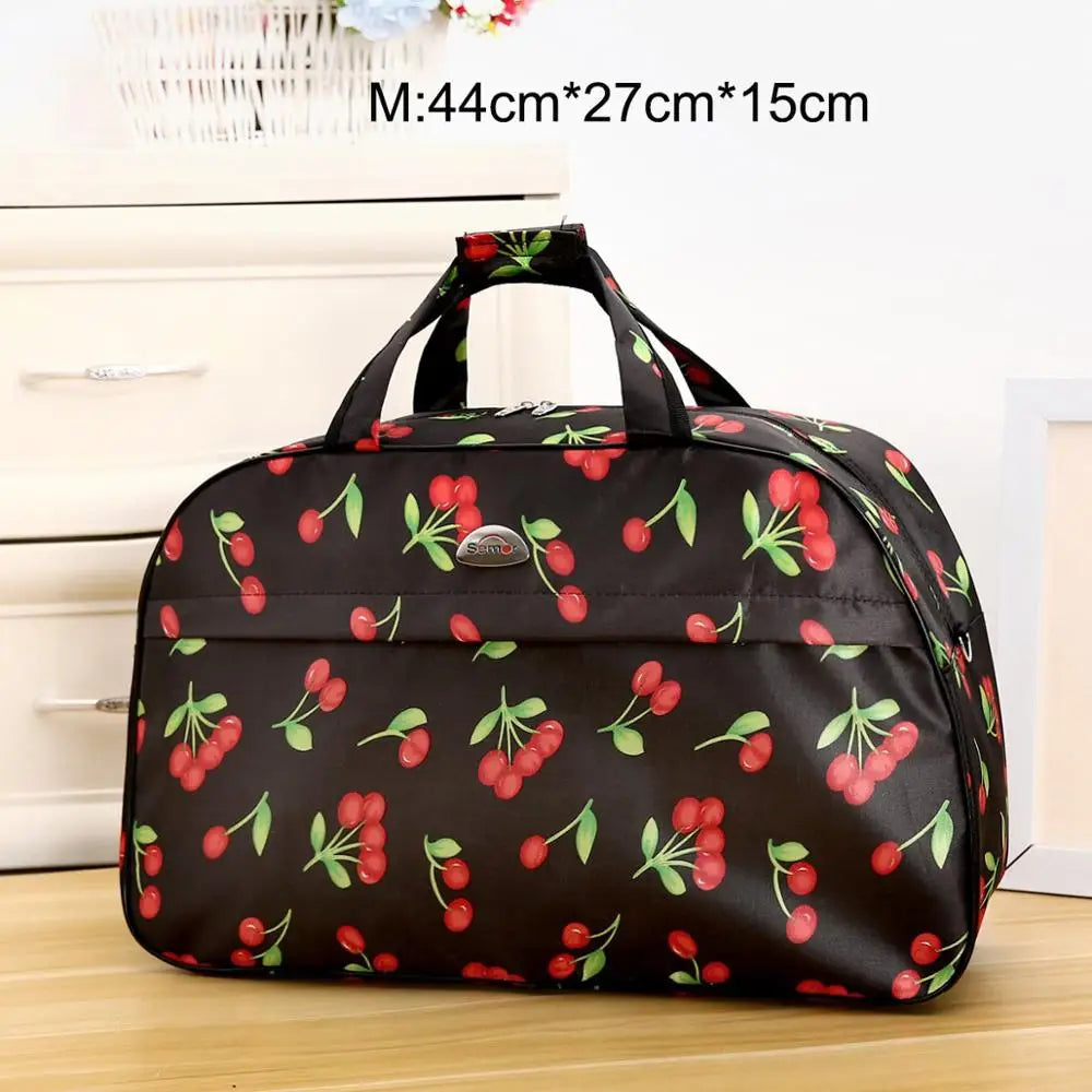 Big Capacity Women Travel Bags Men Luggage Travel Duffel Bags Nylon Waterproof Daily Travel Handbag Female Flower Print HandBag