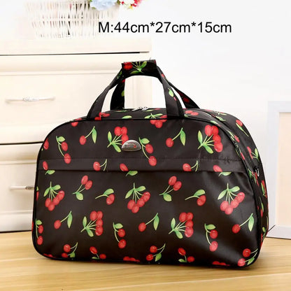 Big Capacity Women Travel Bags Men Luggage Travel Duffel Bags Nylon Waterproof Daily Travel Handbag Female Flower Print HandBag
