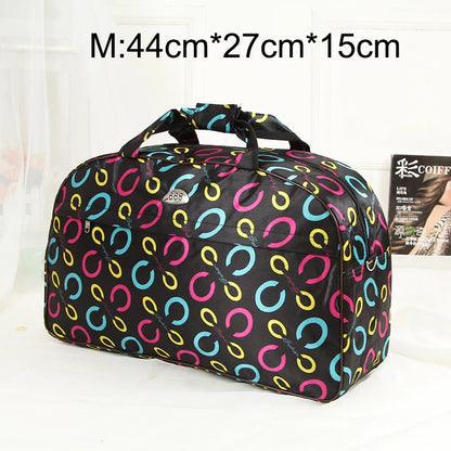 Big Capacity Women Travel Bags Men Luggage Travel Duffel Bags Nylon Waterproof Daily Travel Handbag Female Flower Print HandBag