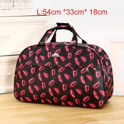 Big Capacity Women Travel Bags Men Luggage Travel Duffel Bags Nylon Waterproof Daily Travel Handbag Female Flower Print HandBag